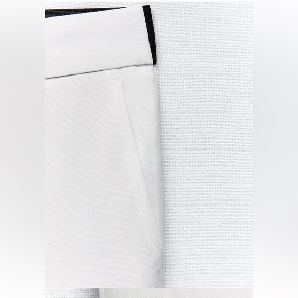 Zara white jogger waist pants with black elastic band - Picture 12 of 14